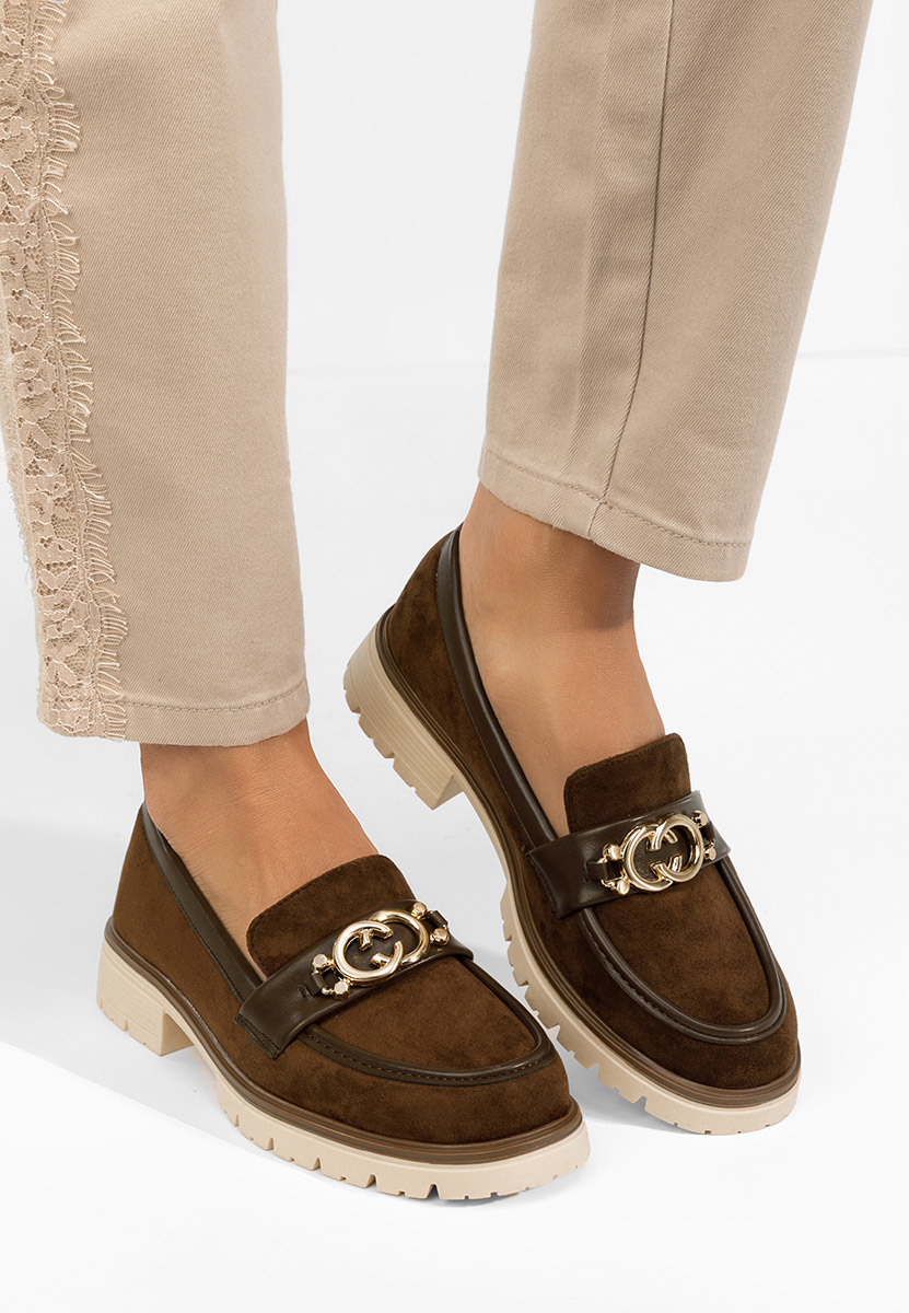 Hnedé dámske mokasíny Lenisia