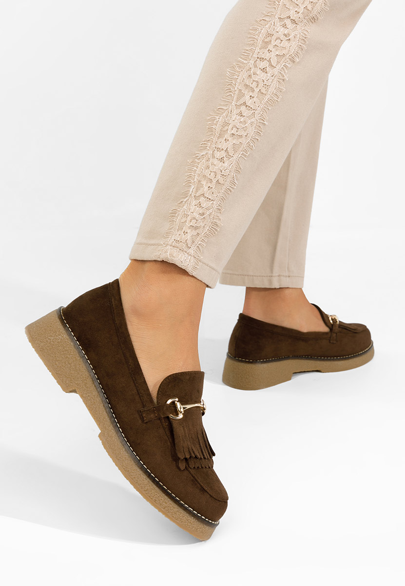 Hnedé mokasíny dámske Kemily