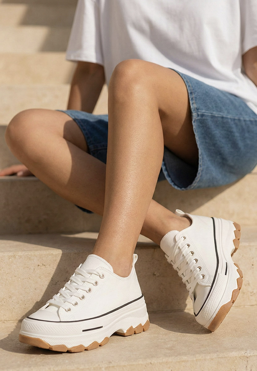 Biele tenisky na platforme Raviana V4