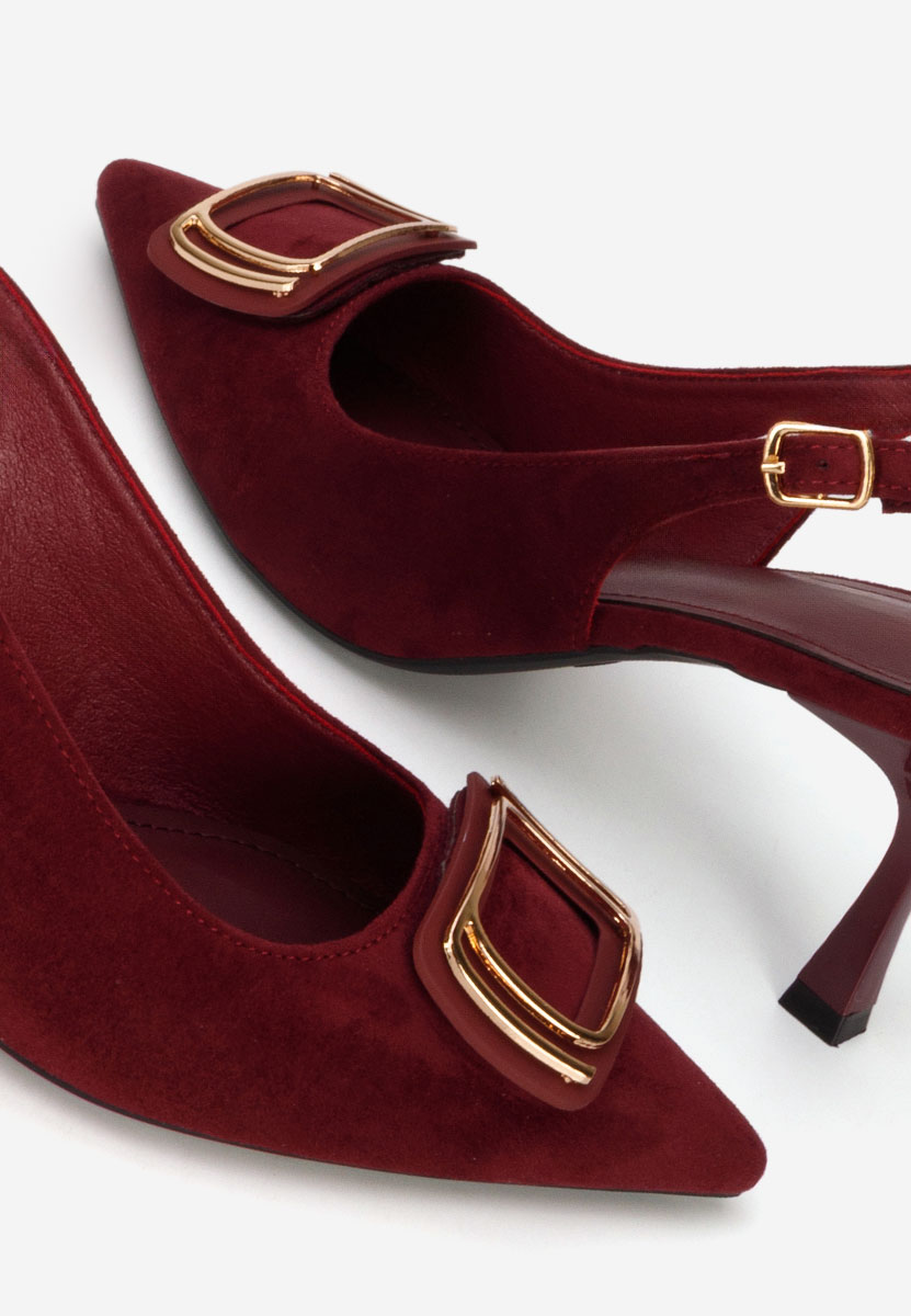 Bordové lodičky s otvorenou pätou Cristelia