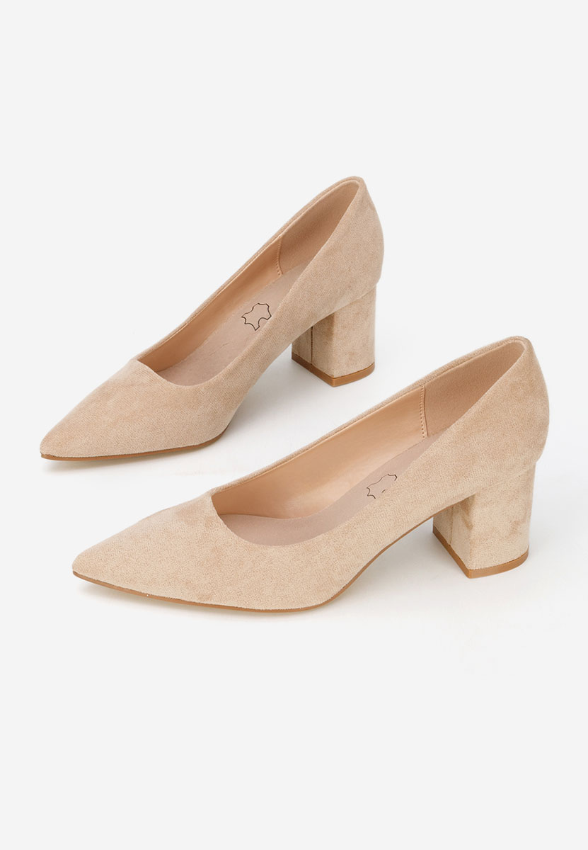 Khaki lodičky na hrubom opätku Jolenia