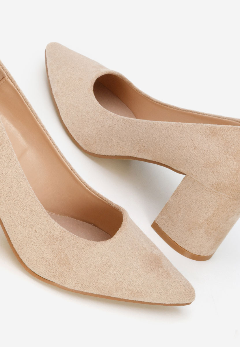 Khaki lodičky na hrubom opätku Jolenia