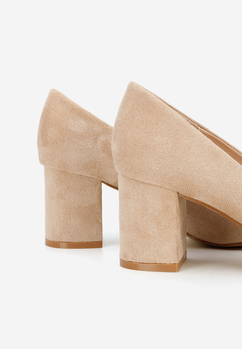 Khaki lodičky na hrubom opätku Jolenia