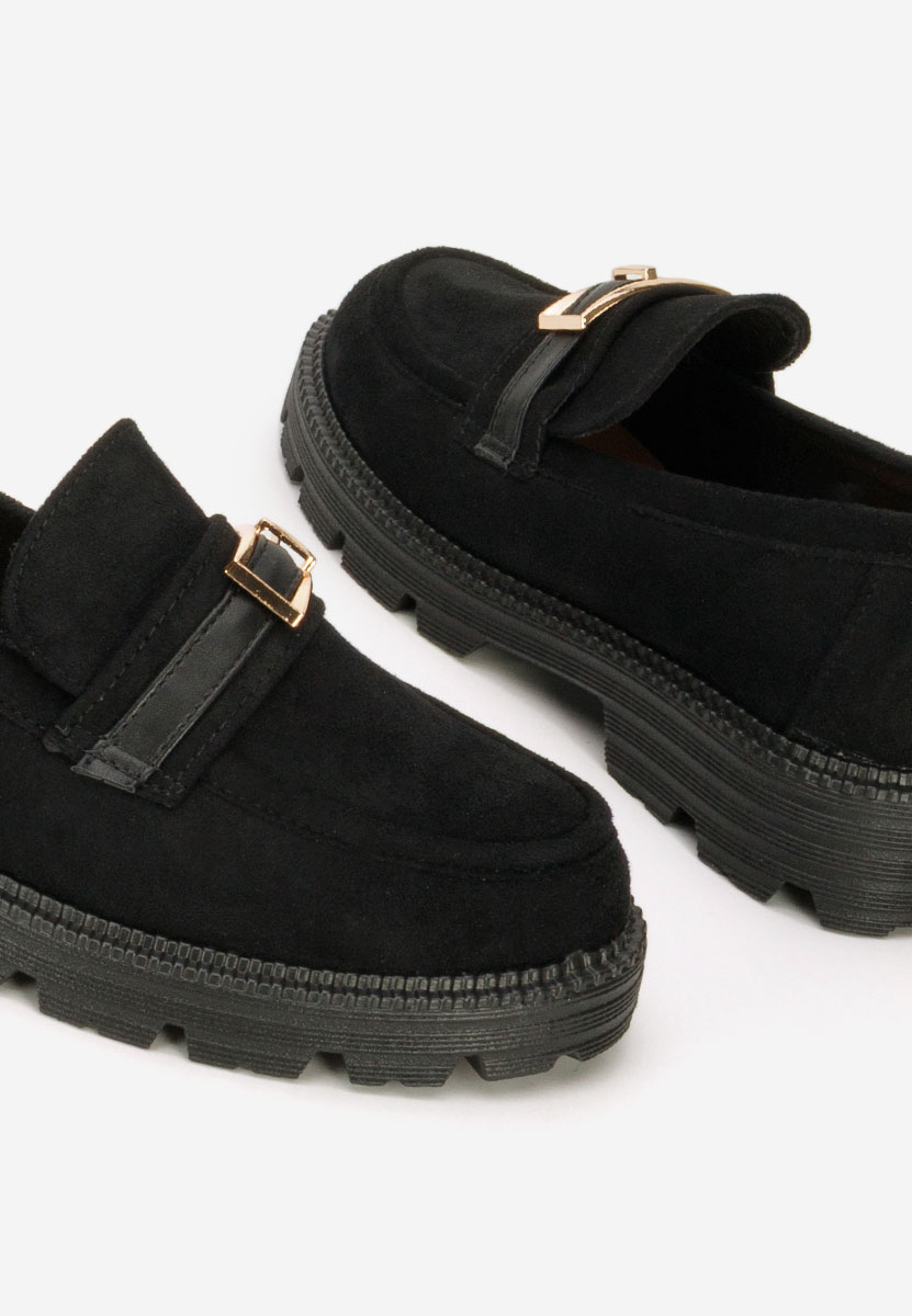 Čierne mokasíny dámske Katiana