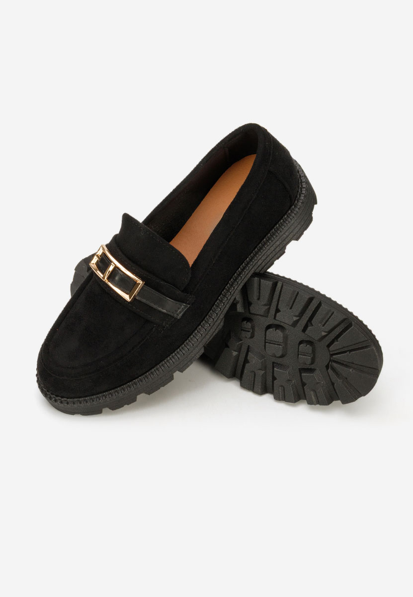 Čierne mokasíny dámske Katiana