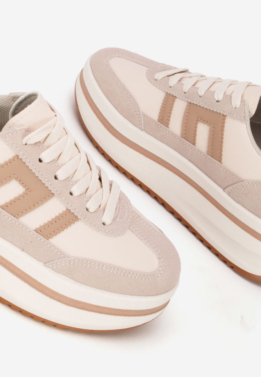 Béžové tenisky na platforme Jesie