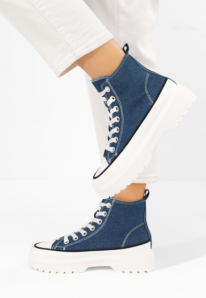 E-shop Denim vysoké tenisky dámske Fiorela