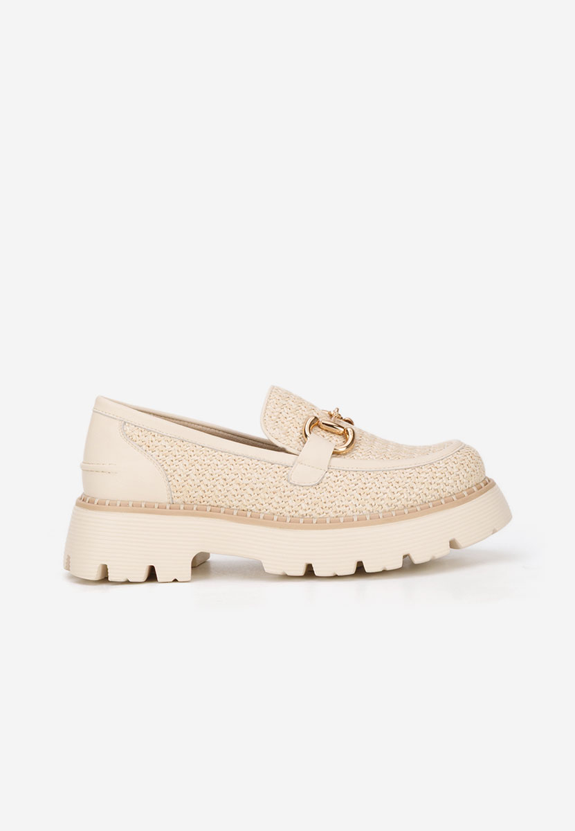 Béžové kožené mokasíny dámske Yolandia