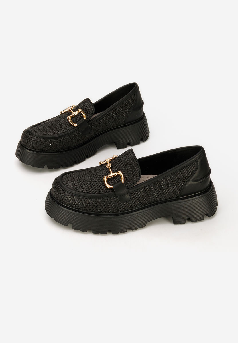 Čierne kožené mokasíny dámske Yolandia