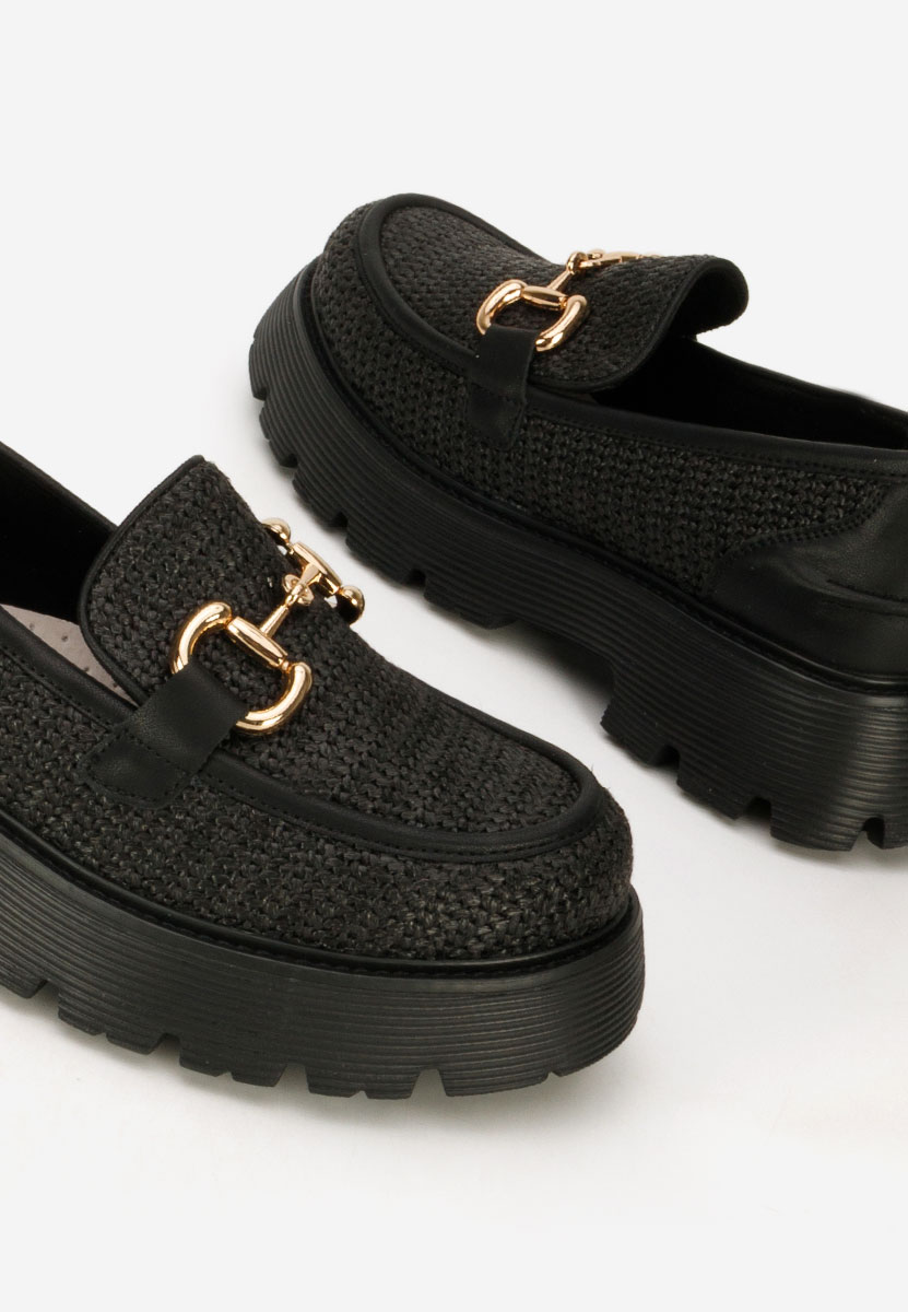 Čierne kožené mokasíny dámske Yolandia