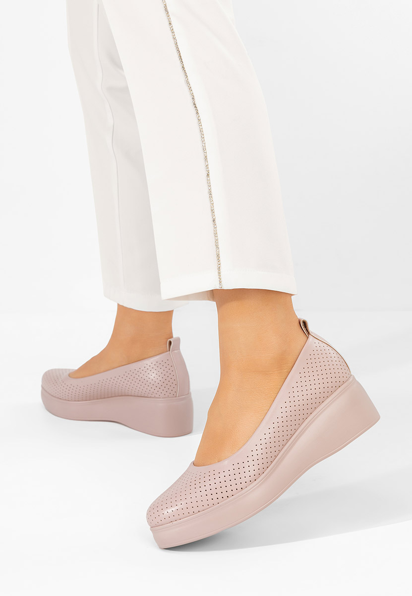 Ružové lodičky na platforme Danetia