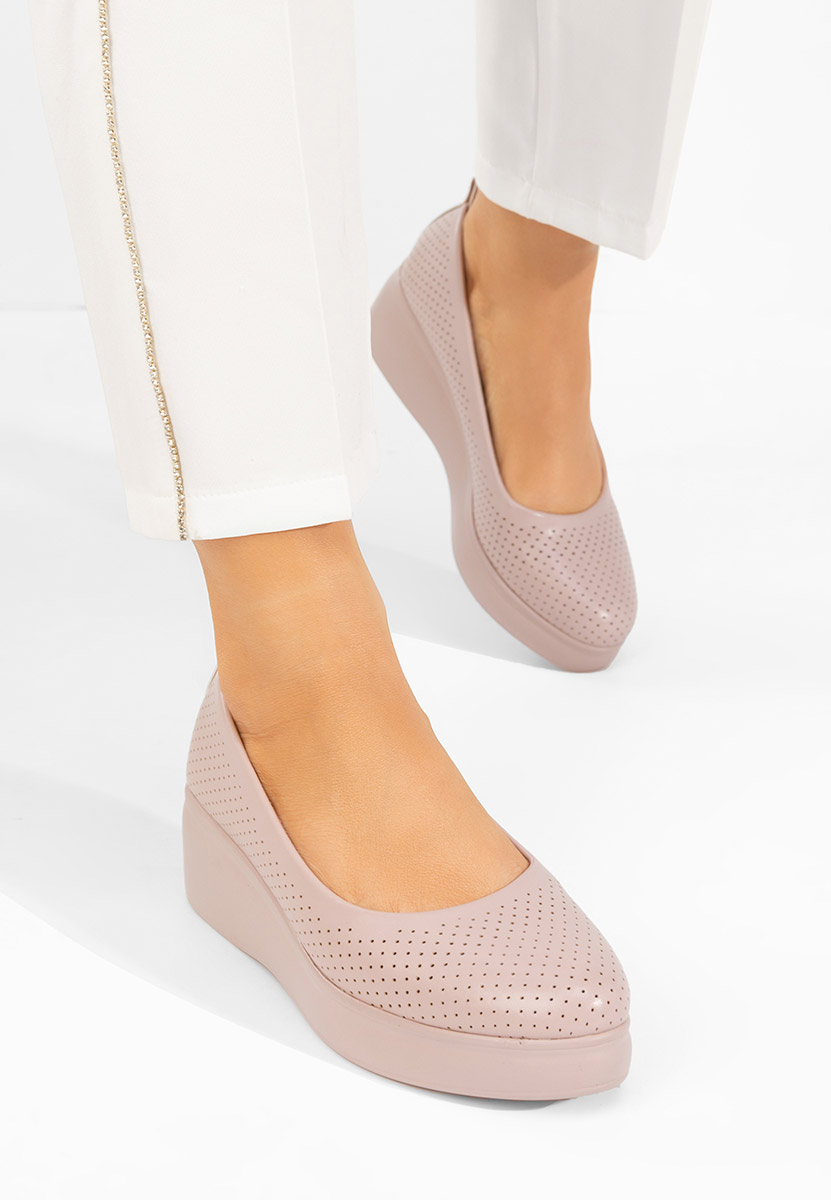 Ružové lodičky na platforme Danetia