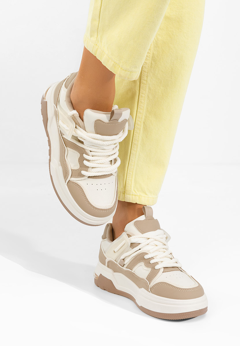 E-shop Khaki tenisky na platforme Cinzela