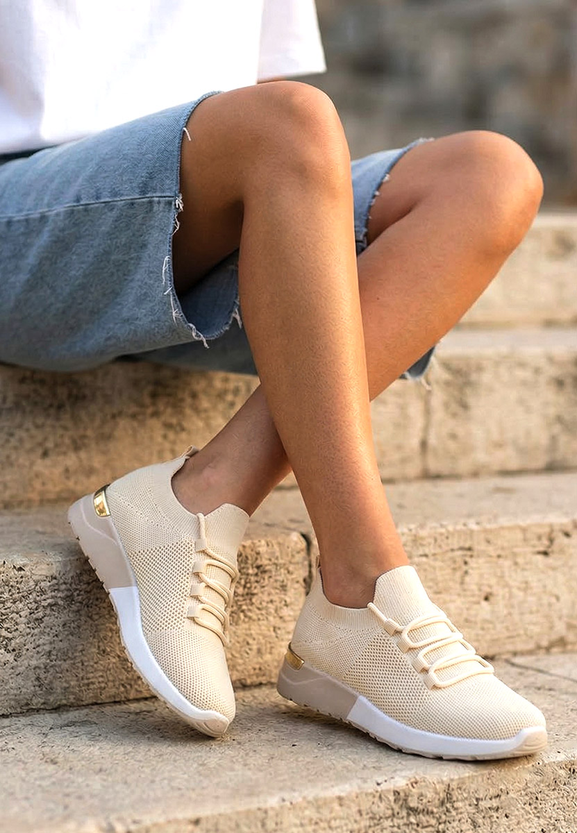 Béžové dámske tenisky Bushra