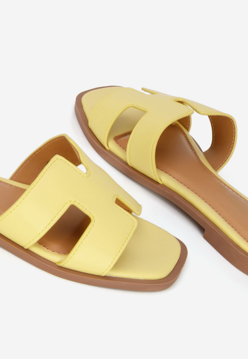 Žlté nízke šľapky Lecya