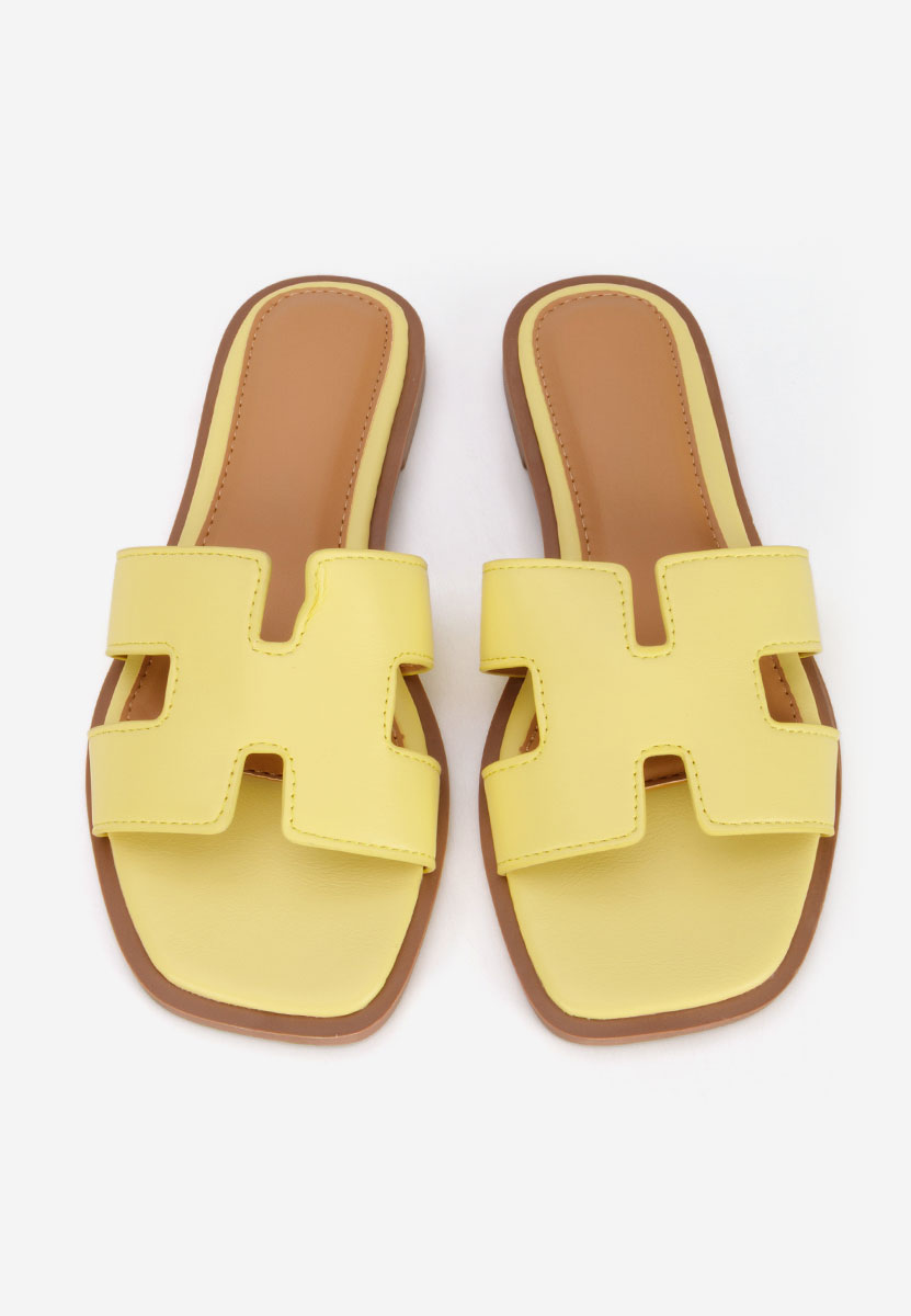 Žlté nízke šľapky Lecya