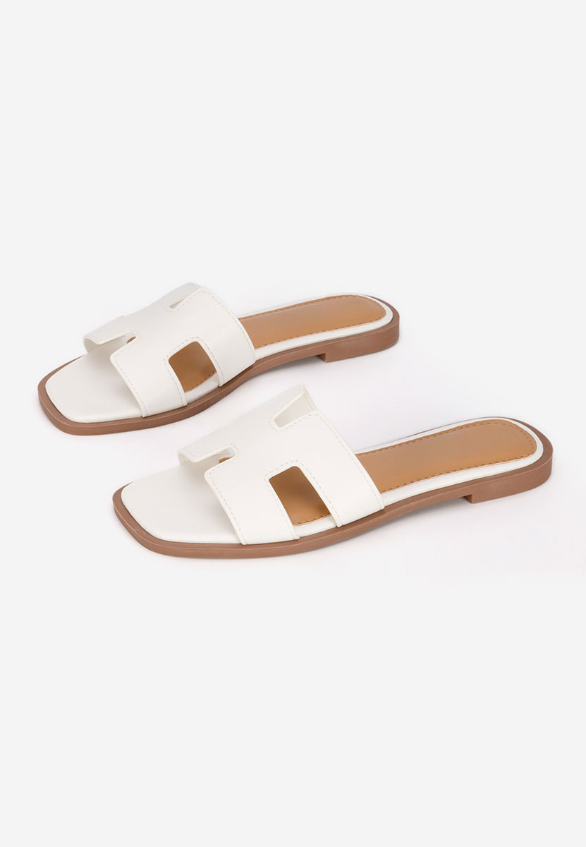 Biele nízke šľapky Lecya