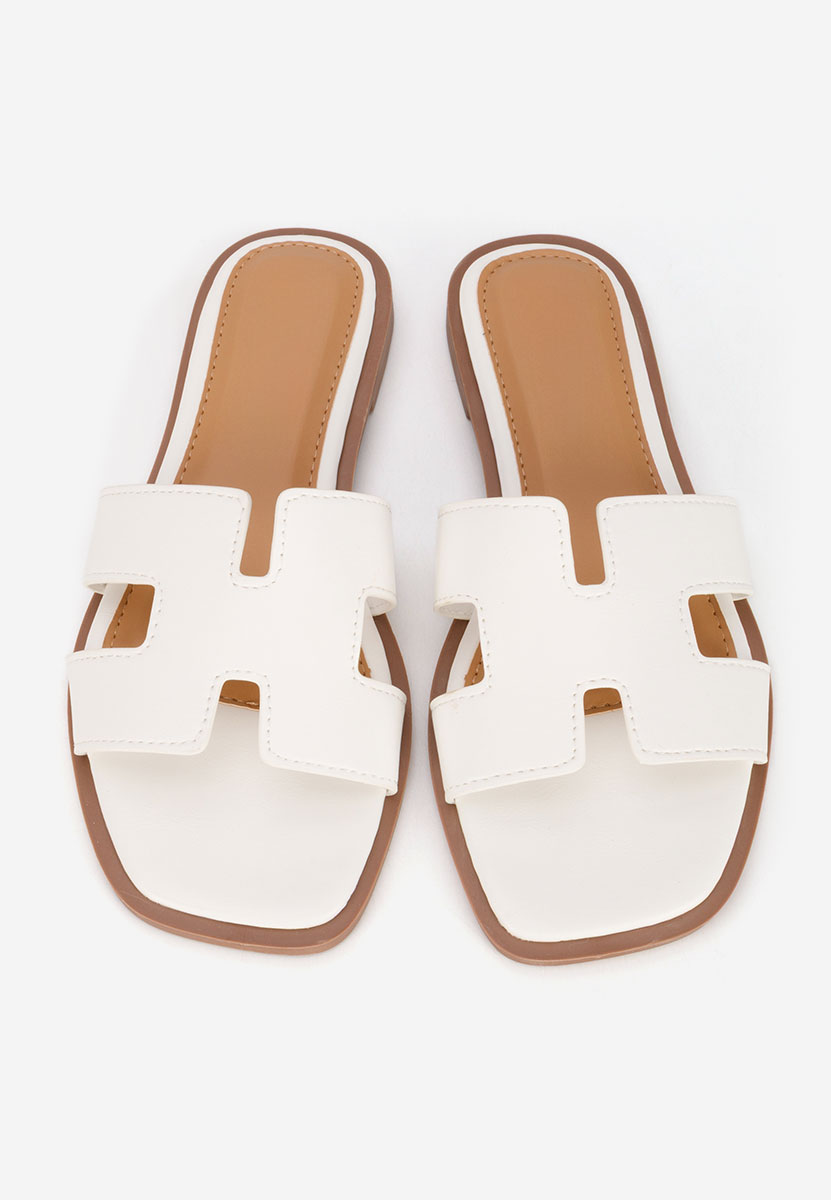 Biele nízke šľapky Lecya