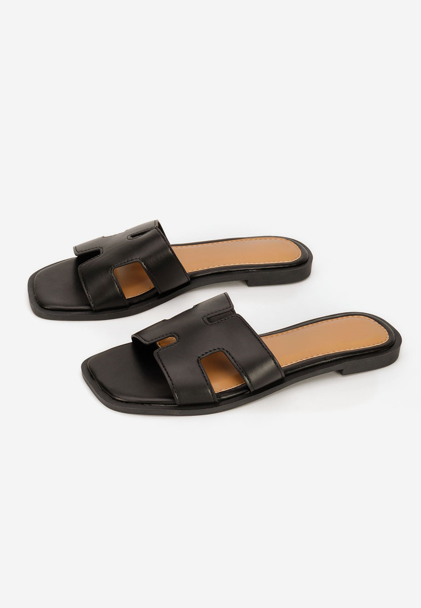 Čierne nízke šľapky Lecya