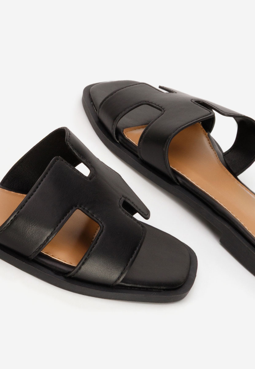 Čierne nízke šľapky Lecya