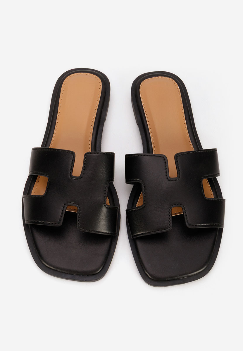 Čierne nízke šľapky Lecya