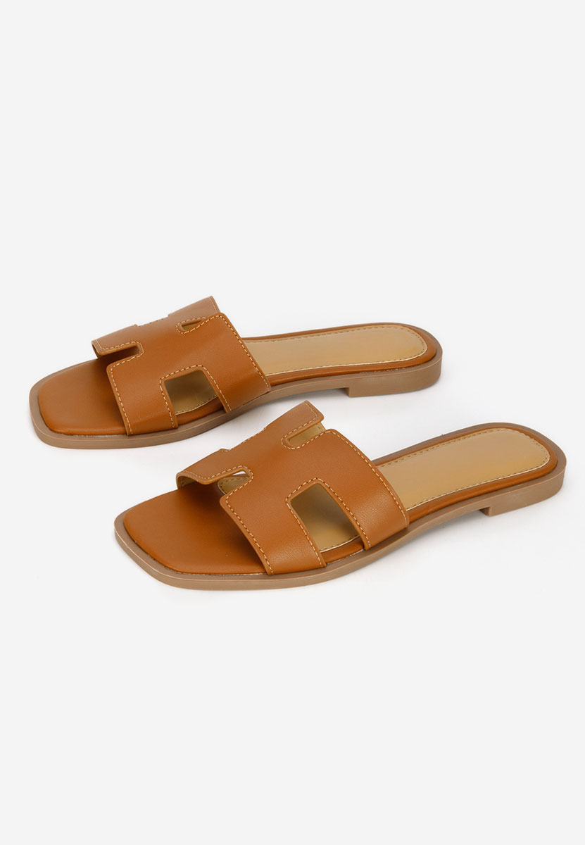 Camelové nízke šľapky Lecya