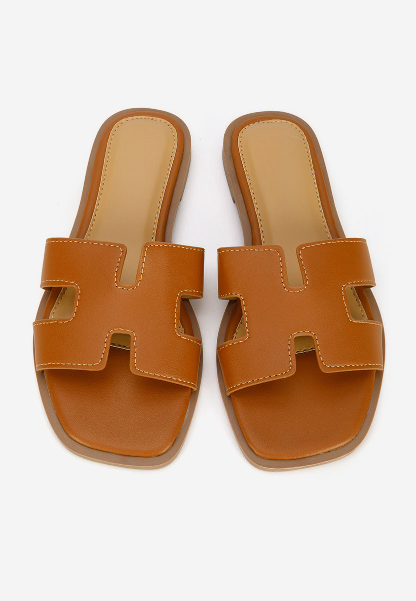 Camelové nízke šľapky Lecya