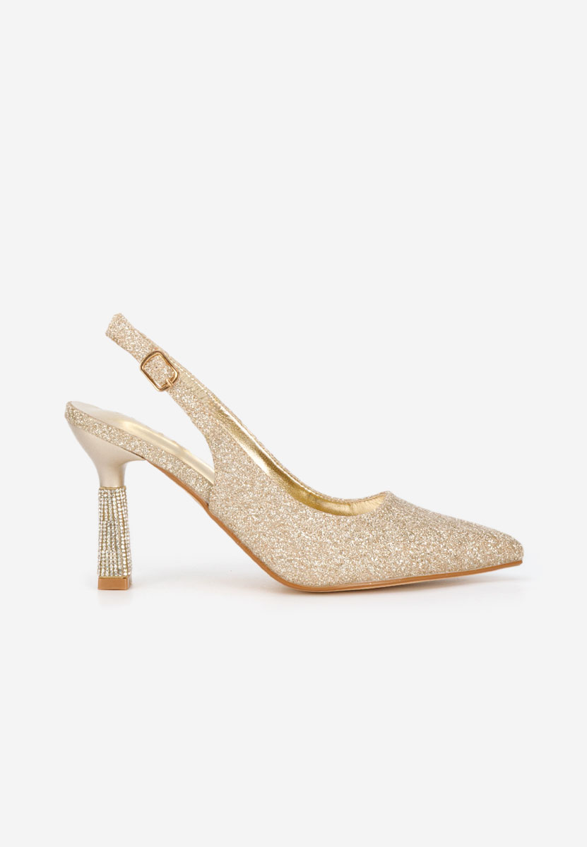 Zlaté elegantné dámske lodičky Axellia