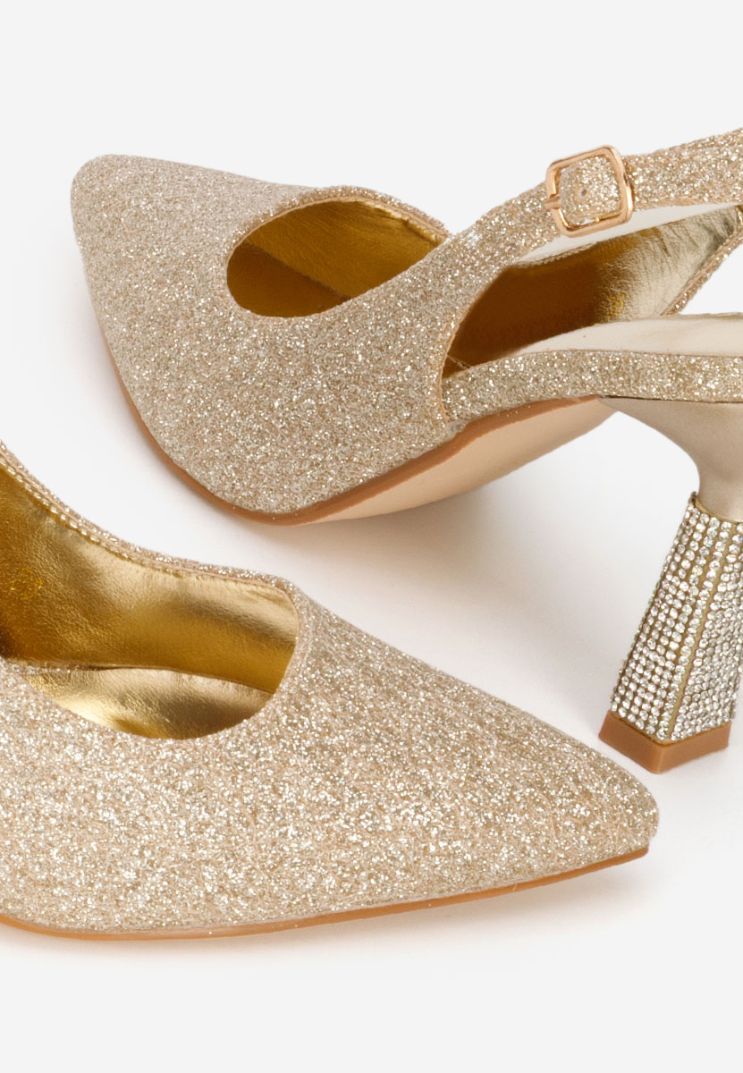 Zlaté elegantné dámske lodičky Axellia