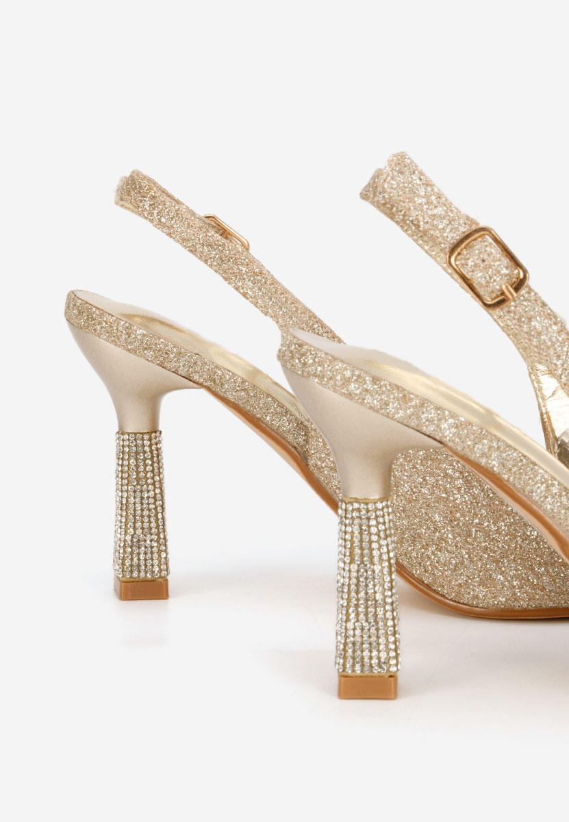 Zlaté elegantné dámske lodičky Axellia