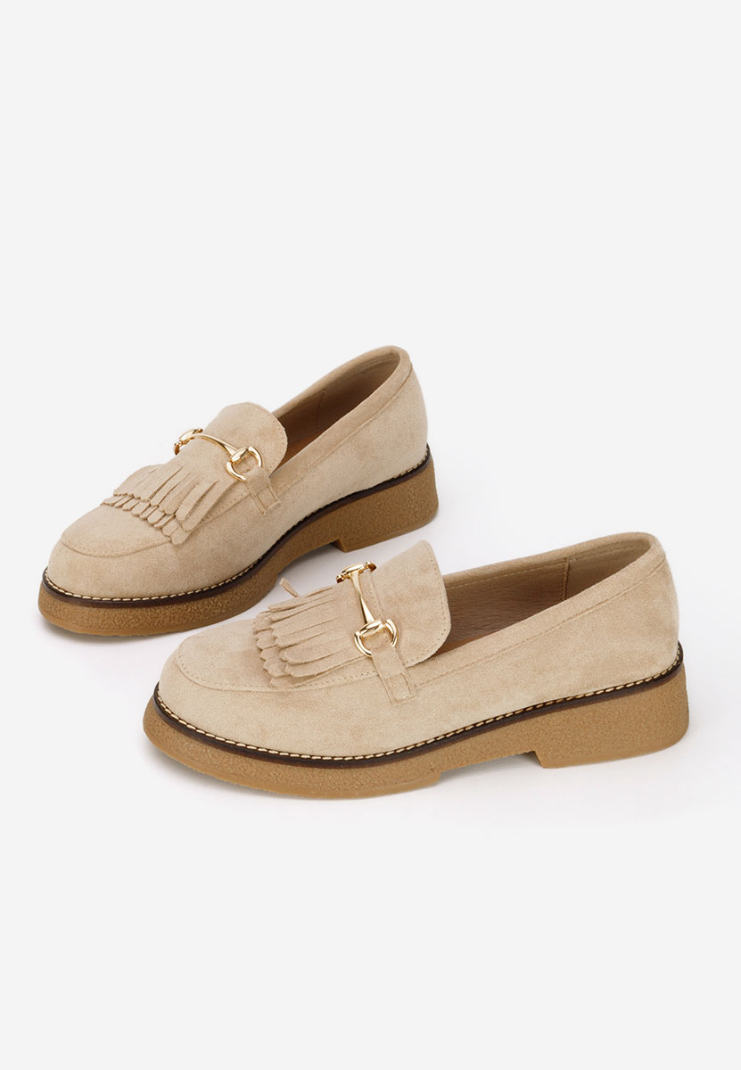 Béžové mokasíny dámske Kemily