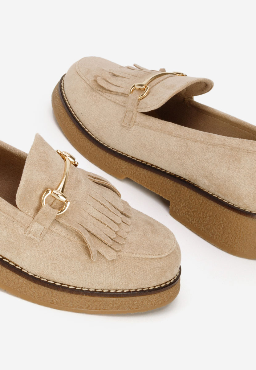 Béžové mokasíny dámske Kemily