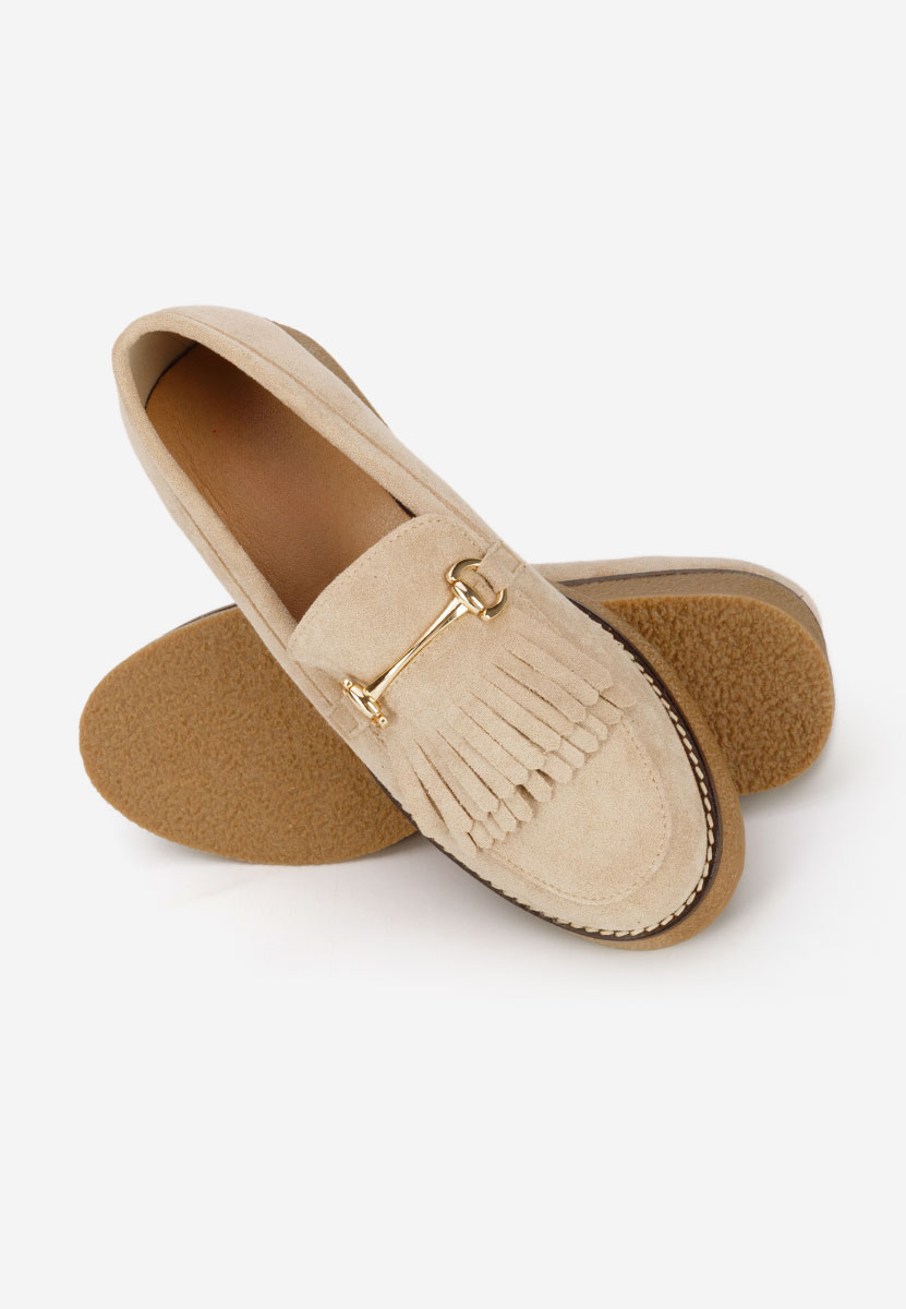 Béžové mokasíny dámske Kemily