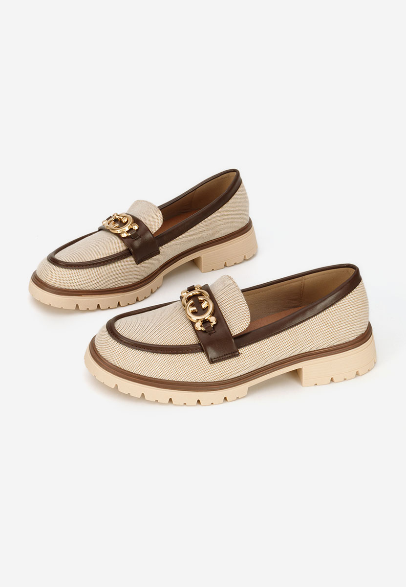 Béžové dámske mokasíny Lenisia