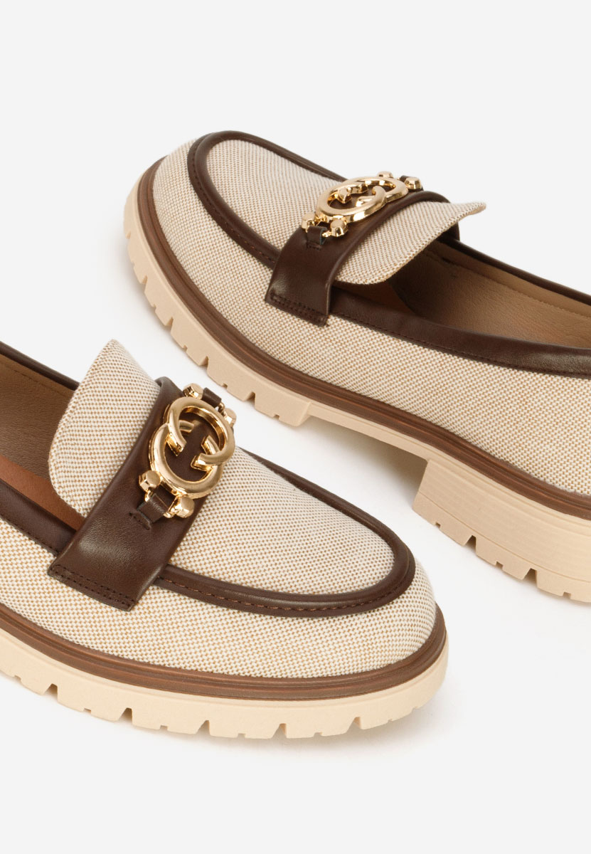 Béžové dámske mokasíny Lenisia