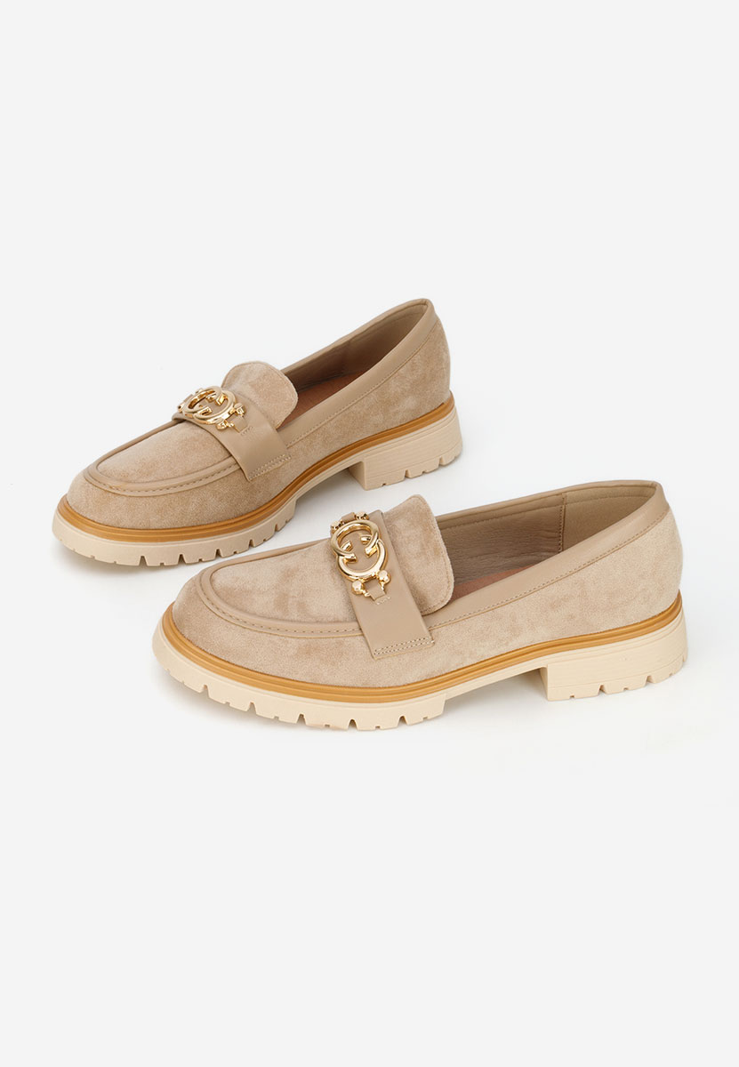 Khaki dámske mokasíny Lenisia