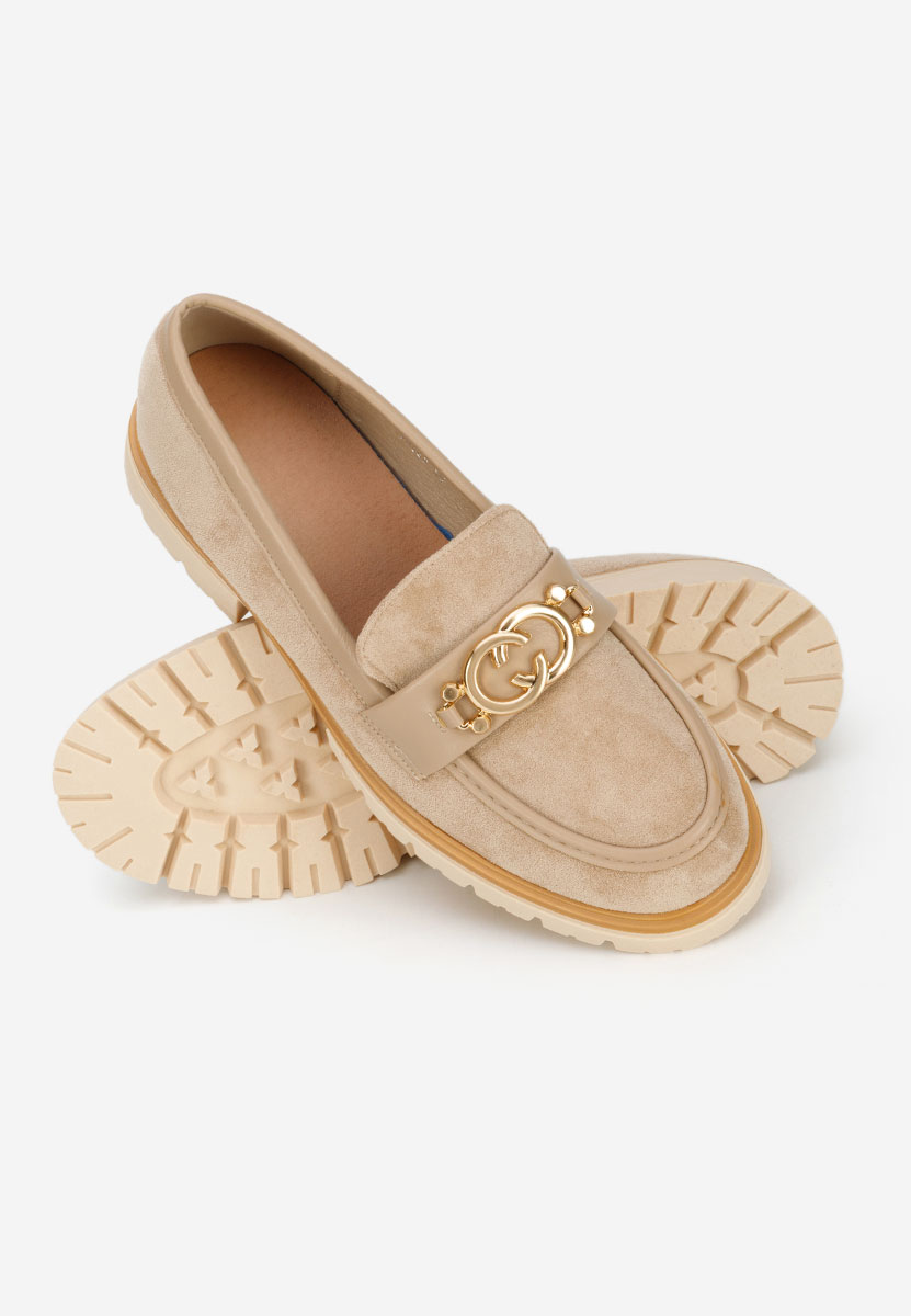 Khaki dámske mokasíny Lenisia