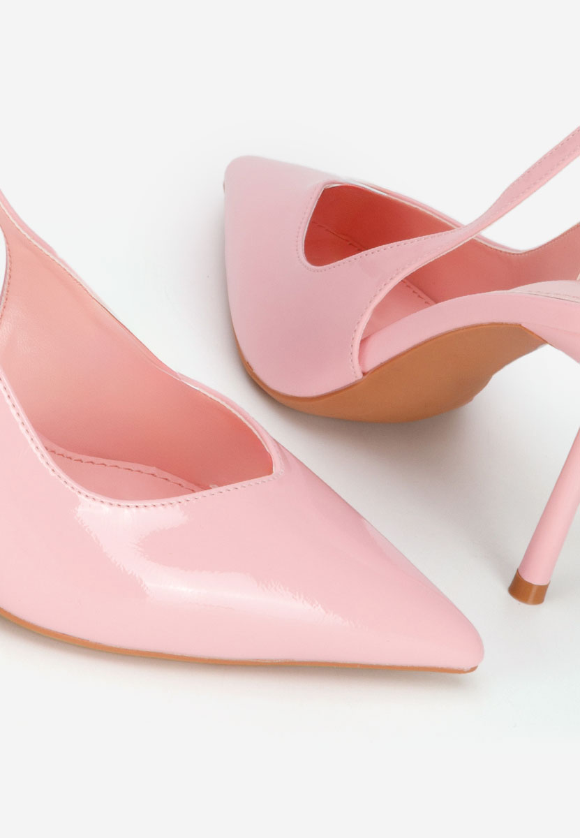 Ružové lodičky s otvorenou pätou Kity