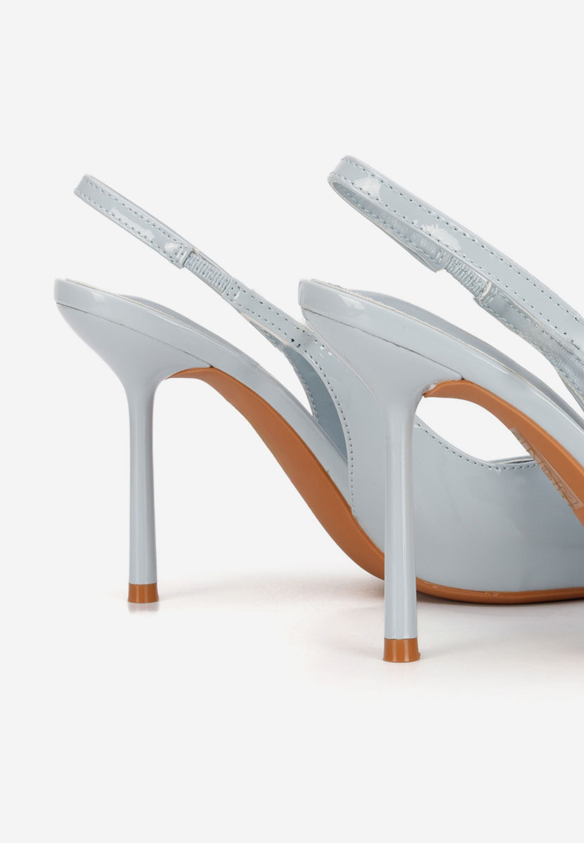 Modré lodičky s otvorenou pätou Kity