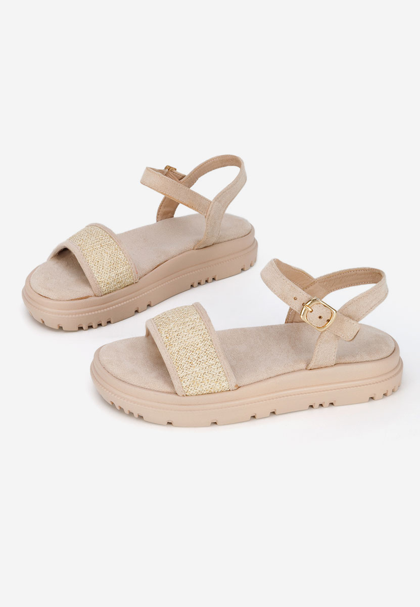 Khaki sandále na platforme Donetia