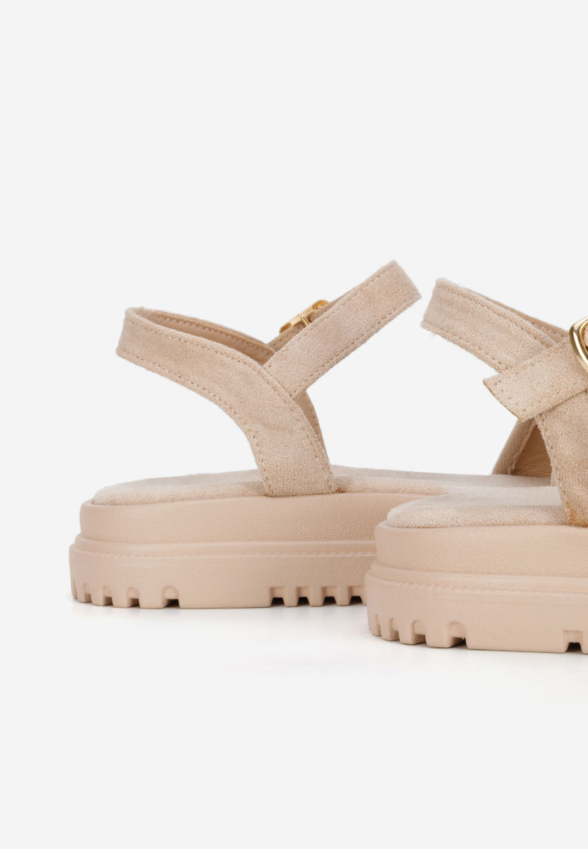 Khaki sandále na platforme Donetia