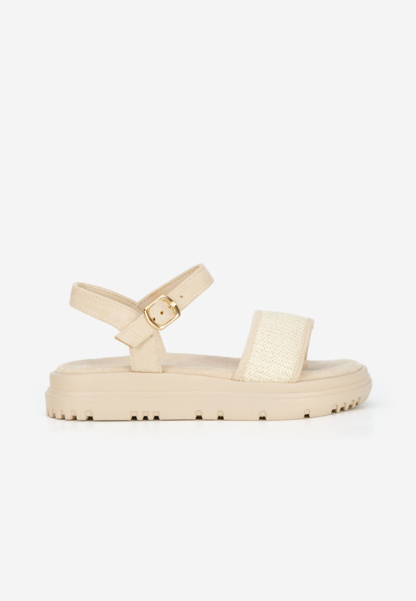 Béžové sandále na platforme Donetia