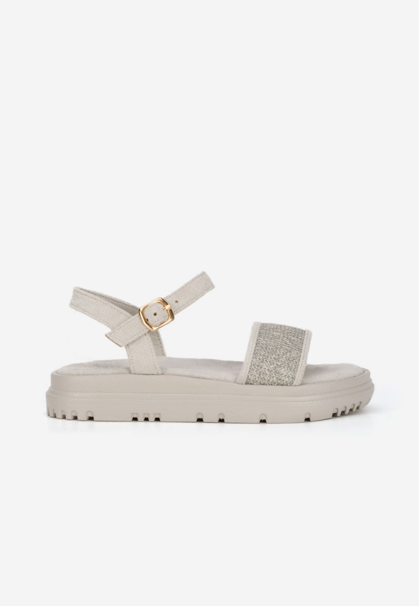 Sivé sandále na platforme Donetia