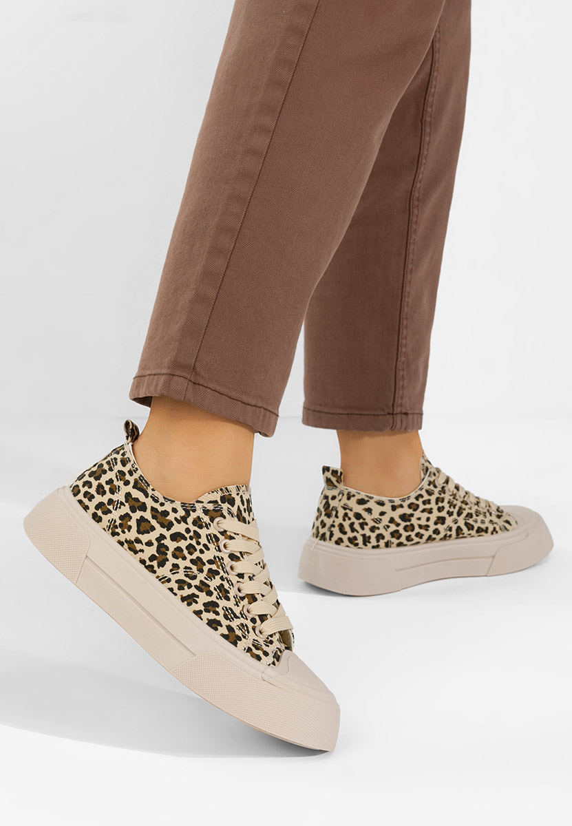 Leopardie dámske nízké tenisky Jessia