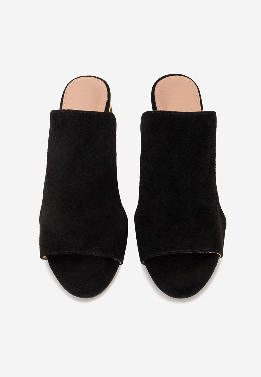 Čierne šľapky na opätku Floriana