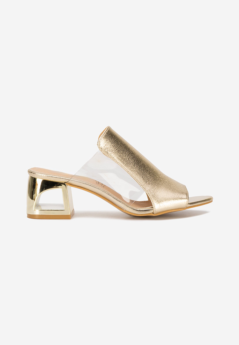 Zlaté šľapky na opätku Floriana