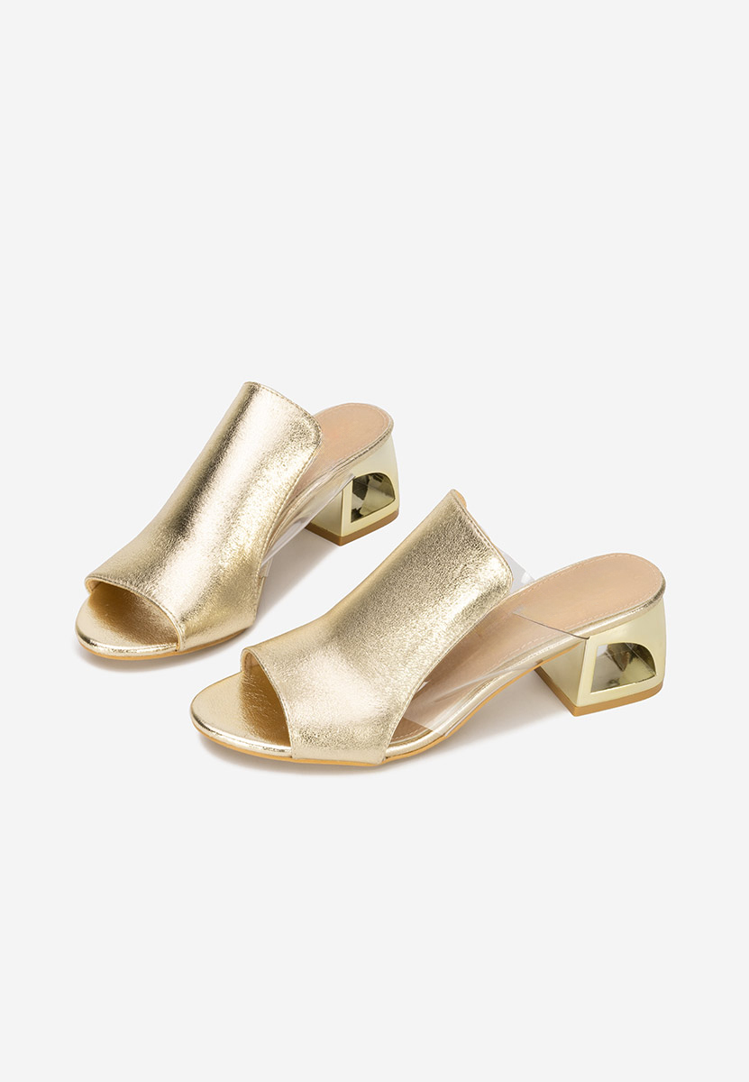 Zlaté šľapky na opätku Floriana