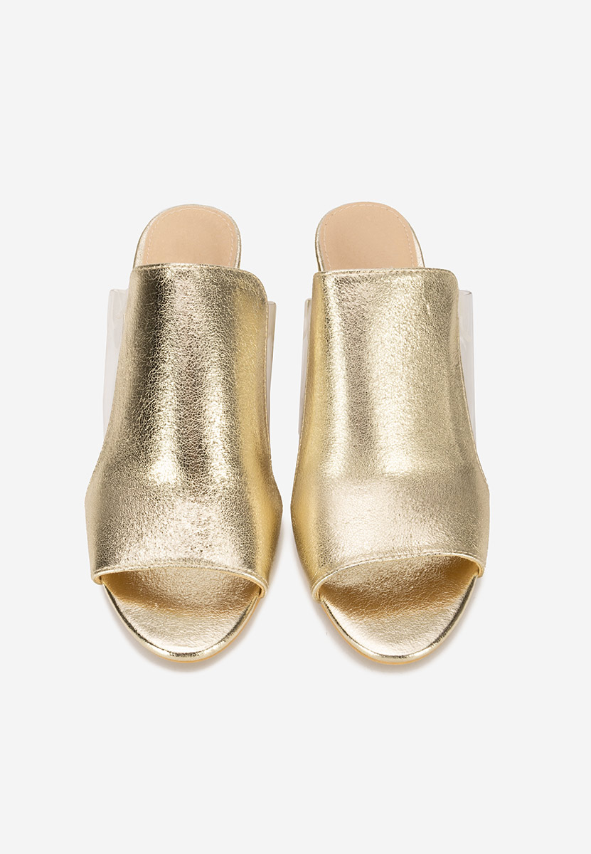 Zlaté šľapky na opätku Floriana