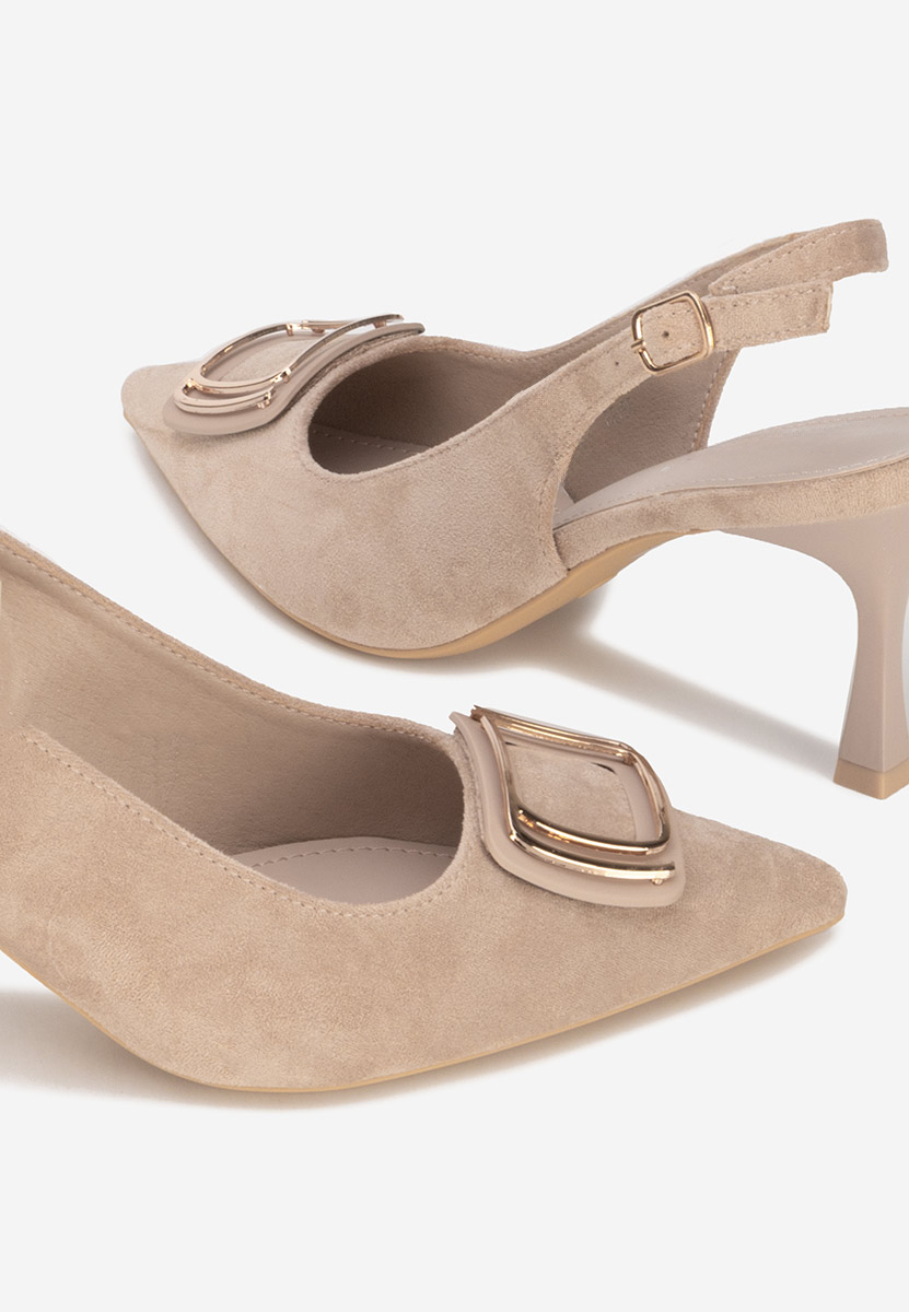 Béžové lodičky s otvorenou pätou Cristelia