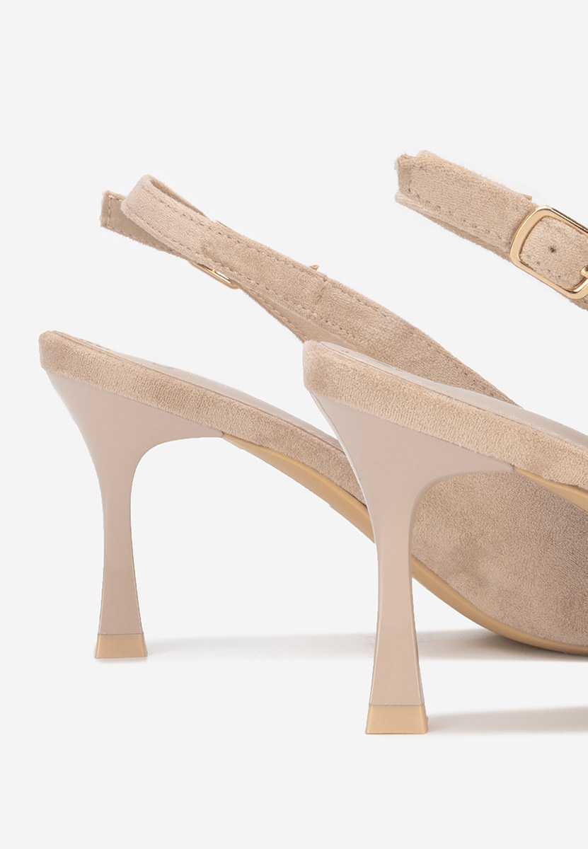 Béžové lodičky s otvorenou pätou Cristelia